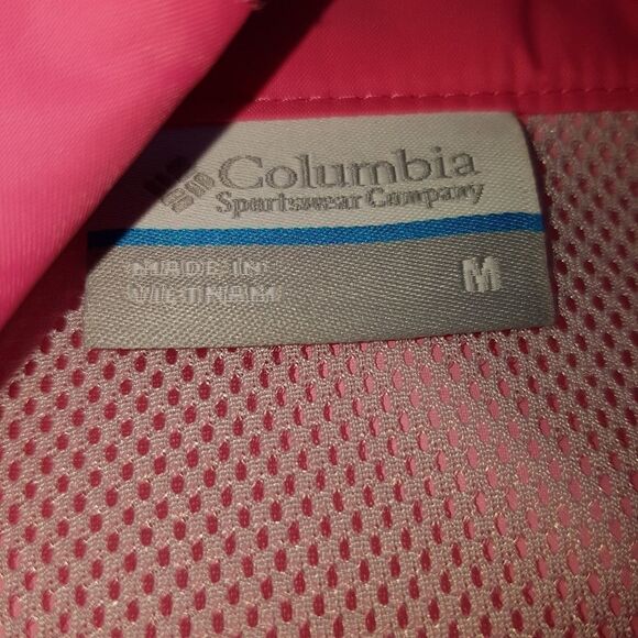 HOST PICK 🩷 COLUMBIA *NWOT* Sportswear Nylon Wind Breaker Pink Medium - Picture 12 of 15